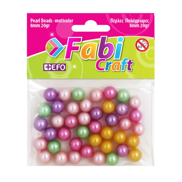 ΧΑΝΤΡΕΣ FABI ΠΕΡΛΕΣ ΧΡΩΜΑΤΙΣΤΕΣ ΣΤΡΟΓΓΥΛΛΕΣ Φ8mm 20ΓΡΑΜ. 173031