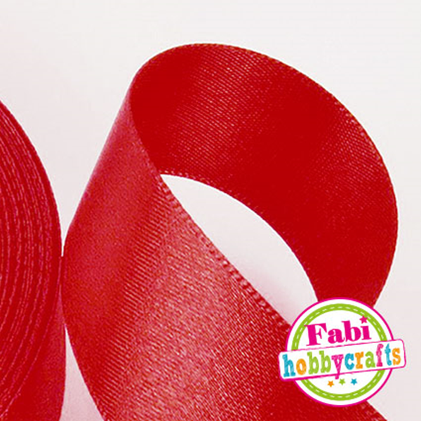 ΚΟΡΔΕΛΑ ΣΑΤΕΝ FABI ΜΟΝΗ 1.5cm X 45.7m ΚΟΚΚΙΝΟ ΣΚΟΥΡΟ 130223