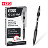 ΣΤΥΛΟ +EFO GEL PEN G-230 medium ΜΑΥΡΟ 0.7mm GRIP ΜΕ ΚΟΥΜΠΙ 382302