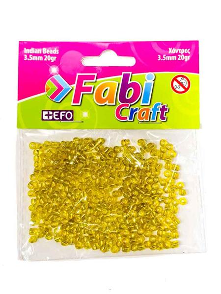 ΧΑΝΤΡΕΣ FABI ΚΙΤΡΙΝΕΣ ΣΤΡΟΓΓΥΛΕΣ ΜΕ ΤΡΥΠΑ 3,5mm 20ΓΡ 173103