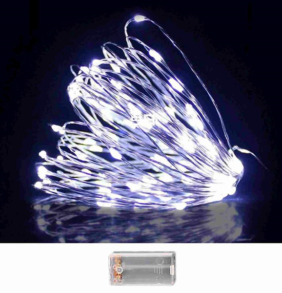 ΛΑΜΠΑΚΙΑ ΜΠΑΤΑΡΙΑΣ 100 LED copper ΨΥΧΡΟ ΛΕΥΚΟ ΣΤΑΘΕΡΑ ΣΕ ΣΕΙΡΑ 10.3 ΜΕΤΡΑ ip20 93-3486