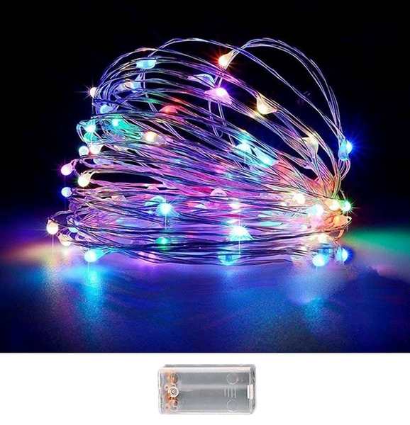 ΛΑΜΠΑΚΙΑ ΜΠΑΤΑΡΙΑΣ 100 LED copper ΠΟΛΥΧΡΩΜΑ ΜΕ CONTROLER ΣΕ ΣΕΙΡΑ 10.3 ΜΕΤΡΑ ip20 93-3488