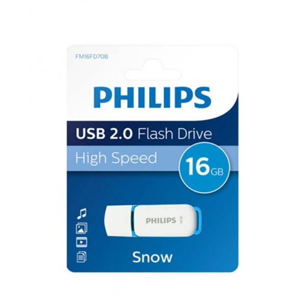 ΜΝΗΜΗ USB PHILIPS 16GB SNOW USB 2.0 CAP