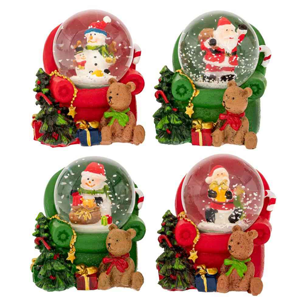 ΧΙΟΝΟΜΠΑΛΛΑ ΧΡΙΣΤΟΥΓΕΝΝΙΑΤΙΚΗ ΚΟΚΚΙΝΗ-ΠΡΑΣΙΝΗ 6X7X7XEK ΠΟΛΥΡΕΖΙΝ 4 ΣΧΕΔΙΑ  88738