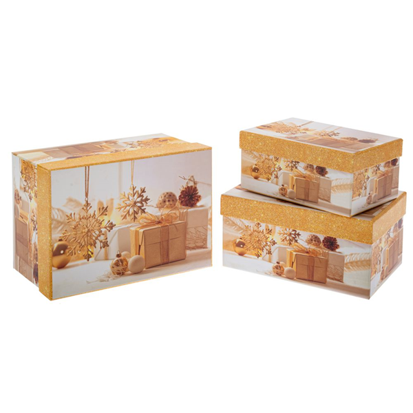 ΚΟΥΤΙ ΔΩΡΟΥ ΧΡΥΣΟ ΟΡΘΟΓΩΝΙΟ ΧΡΙΣΤΟΥΓΕΝΝΑ ΣΕΤ 3 ΤΕΜΑΧΙΩΝ 88839