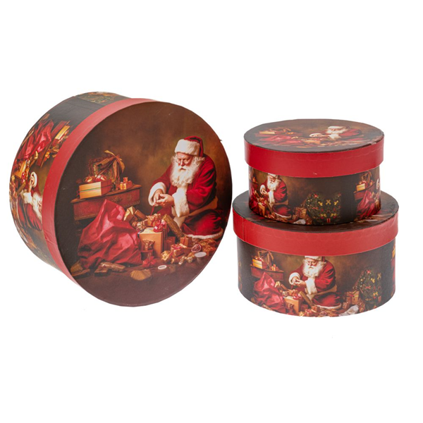 ΚΟΥΤΙ ΔΩΡΟΥ ΚΟΚΚΙΝΟ ΣΤΡΟΓΓΥΛΟ ΑΗ ΒΑΣΙΛΗΣ ΧΡΙΣΤΟΥΓΕΝΝΑ ΣΕΤ 3 ΤΕΜΑΧΙΩΝ 88837