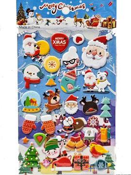 ΑΥΤΟΚΟΛΛΗΤΑ ΔΙΑΚΟΣΜΗΤΙΚΑ 3Δ ΧΡΙΣΤΟΥΓΕΝΝΑ ΣΕ ΚΑΡΤΑ 10Χ15ΕΚ. ΔΙΑΦΟΡΑ ΧΡΩΜΑΤΑ