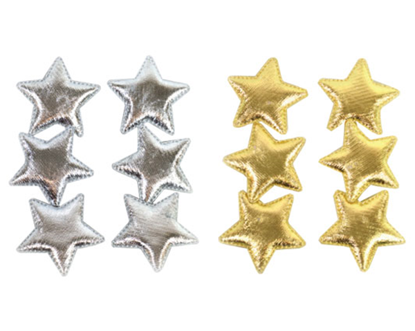 ΑΥΤΟΚΟΛΛΗΤΑ ΧΡΙΣΤΟΥΓΕΝΝΙΑΤΙΚΑ ΑΣΤΕΡΙΑ ΥΦΑΣΜΑ ΠΟΜΠΕ ΣΕΤ 6 ΤΕΜΑΧΙΑ ΑΣΗΜΙ ΧΡΥΣΟ  10Χ12mm 61298