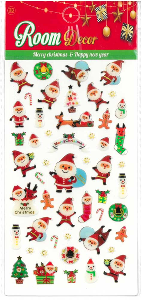 ΑΥΤΟΚΟΛΛΗΤΑ ΧΡΙΣΤΟΥΓΕΝΝΩΝ ΑΓΙΟΣ ΒΑΣΙΛΗΣ ΜΙΝΙ 10Χ23ΕΚ. 1 ΦΥΛΛΟ  GLITTER