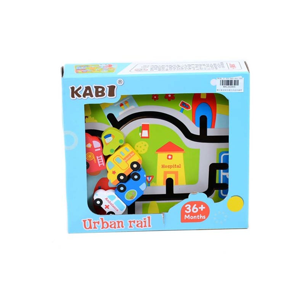 ΞΥΛΙΝΟ ΕΚΠΑΙΔΕΥΤΙΚΟ ΠΑΙΧΝΙΔΙ ΠΟΛΗ ΜΕ ΑΥΤΟΚΙΝΗΤΑΚΙΑ 21χ23χ5εκ. (KABI-0021)