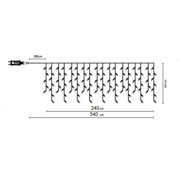 ΛΑΜΠΑΚΙΑ ΒΡΟΧΗ 200LED 2.4x0.6m, ΔΙΑΦΑΝΟ ΚΑΛΩΔΙΟ, ΘΕΡΜΟ ΛΕΥΚΟ LED ΜΕ ΜΕΤΑΣΧΗΜΑΤΙΣΤΗ ΕΣΩΤ/ΕΞΩΤΕΡ ΧΩΡΟΥ ΠΡΟΓΡΑΜΜΑ