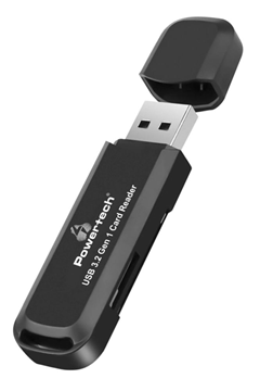 ΑΝΤΑΠΤΟΡΑΣ POWERTECH card reader PT-1112 για SD & micro SD, USB 3.2, 5Gbps, μαύρο
