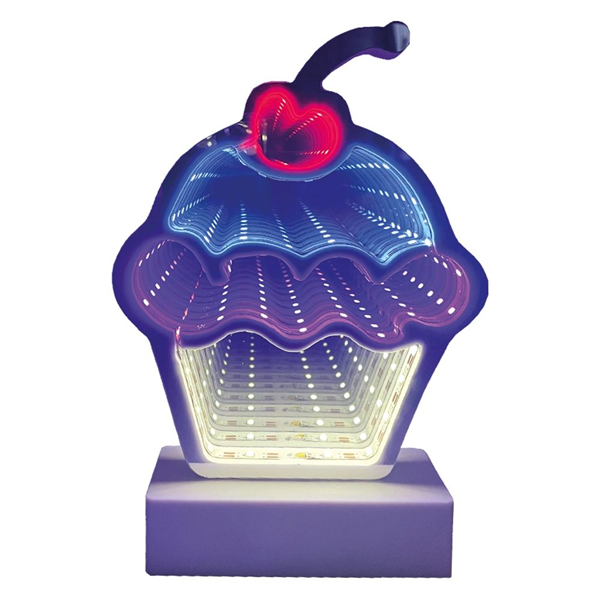 ΦΩΤΙΣΤΙΚΟ LED 3D MUFFIN 24x17cm ME ΜΠΑΤΑΡΙΑ ΚΑΙ USB 15654