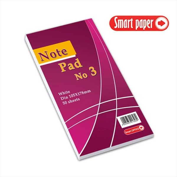 ΜΠΛΟΚ ΓΡΑΦΗΣ ΚΟΛΛΗΤΟ Ν3 10.5Χ17.8cm  50Φ ΛΕΥΚΑ ΦΥΛΛΑ