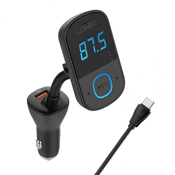 ΑΝΑΜΕΤΑΔΟΤΗΣ FM-TRANSMITER CHARGER LDNIO C705Q Bluetooth, 2USB, USB-C FM με Καλώδιο USB-C