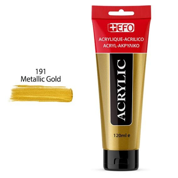 ΑΚΡΥΛΙΚΟ ΧΡΩΜΑ EFO 120ml GOLD ΧΡΥΣΟ σωληνάριο 389191