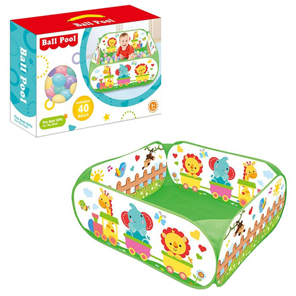 ΑΝΟΙΧΤΗ ΣΚΗΝΗ (ΠΙΣΙΝΑ) & 40 ΜΠΑΛΛΕΣ 5.5cm 45x30x10cm ToyMarkt 913107