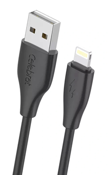 ΚΑΛΩΔΙΟ CELEBRAT Lightning σε USB CB-31, 15W, 480Mbps, 1m, μαύρο