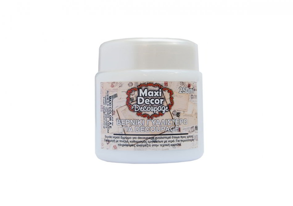 ΒΕΡΝΙΚΙ ΝΕΡΟΥ ΓΥΑΛΙΣΤΕΡΟ ΓΙΑ ΝΤΕΚΟΥΠΑΖ MAXI DECOR ΒΑΖΟ 250ML No 253949
