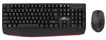 ΠΛΗΚΤΡΟΛΟΓΙΟ POWERTECH set ποντίκι & πληκτρολόγιο PT-1167, 2.4GHz & Bluetooth, μαύρο