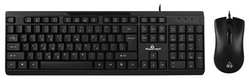 ΠΛΗΚΤΡΟΛΟΓΙΟ POWERTECH set ποντίκι & πληκτρολόγιο PT-1068, ενσύρματο, 1000DPI, μαύρο