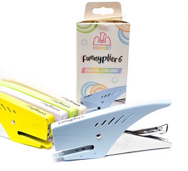ΣΥΡΡΑΠΤΙΚΗ ΜΗΧΑΝΗ MAESTRI FUNNYPLIER 6 PASTEL ΣΥΡΜΑΤΑ N64
