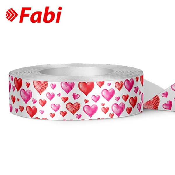 ΚΟΡΔΕΛΑ LOVE ΒΑΛΕΝΤΙΝΟΥ  FABI 4cm X 5m ΚΑΡΔΙΕΣ ΜΙΚΡΕΣ ΡΟΖ 197524