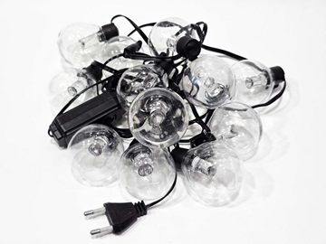 ΛΑΜΠΑΚΙΑ ΓΛΟΜΠΟΣ 12 LED ΔΙΑΦΑΝΟΙ ΜΕ ΧΡΩΜΑΤΙΣΤΑ LED ΜΗΚΟΣ 3Μ 0115479