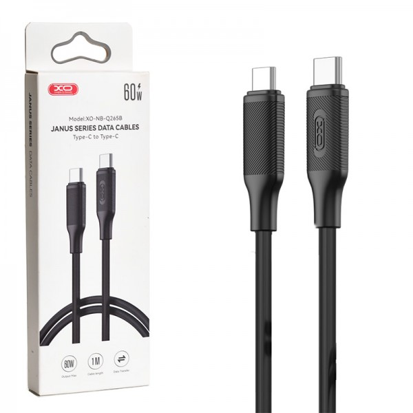 ΚΑΛΩΔΙΟ ΧΟ ΝΒ-Q265B 60Watt USB-C to USB-C 1m white DATA AND CHARGE