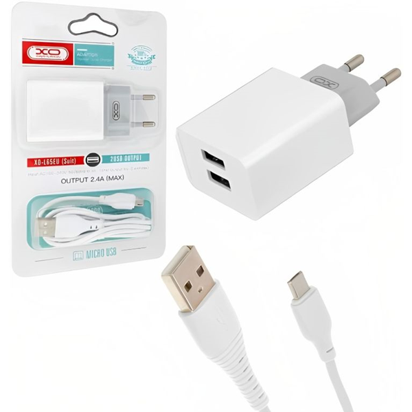 ΦΟΡΤΙΣΤΗΣ ΜΠΡΙΖΑΣ XO L65 2.4A 2xUSB