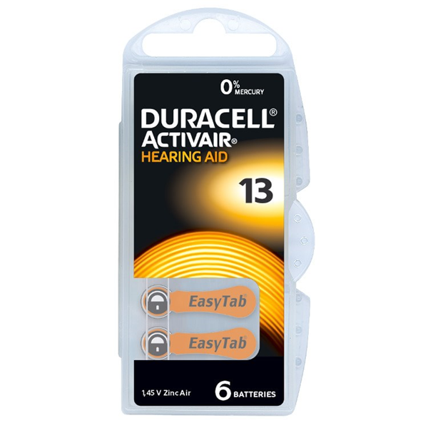 ΜΠΑΤΑΡΙΕΣ DURACELL ACTIVAIR No13 6pack ΑΚΟΥΣΤΙΚΩΝ ΒΑΡΥΚOΗΑΣ