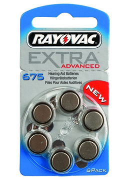 ΜΠΑΤΑΡΙΕΣ RAYOVAC EXTRA No675 6pack ΑΚΟΥΣΤΙΚΩΝ ΒΑΡΥΚ.