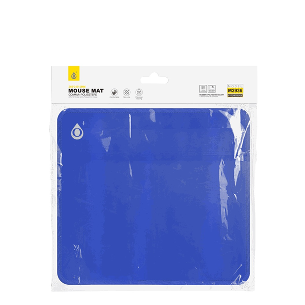 MOUSE PAD ΜΤΚ ΜΠΛΕ 21X25cm 2mm ΕΝΙΣΧΥΜΕΝΟ ΑΝΤΙΟΛΙΣΘΗΤΙΚΟ GOMMA-POLIESTERE M2936