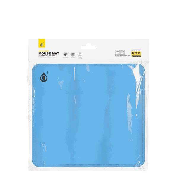 MOUSE PAD ΜΤΚ ΓΑΛΑΖΙΟ 21X25cm 2mm ΕΝΙΣΧΥΜΕΝΟ ΑΝΤΙΟΛΙΣΘΗΤΙΚΟ GOMMA-POLIESTERE M2936