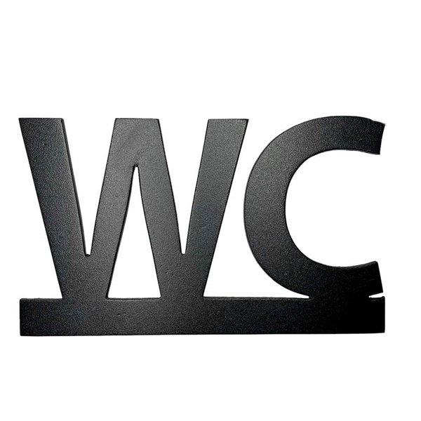 ΕΠΙΓΡΑΦΗ ΠΙΝΑΚΙΔΑ PVC ΧΟΝΔΡΟ  ΣΗΜΑ WC  9.5Χ16cm