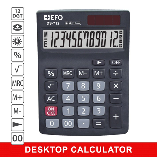 ΑΡΙΘΜΟΜΗΧΑΝΗ EFO DS-712 12 ψηφίων 10x14cm 622712