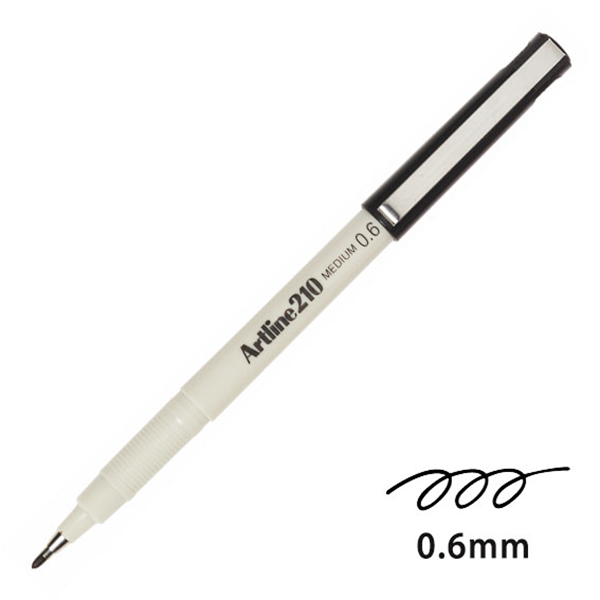 ΜΑΡΚΑΔΟΡΟΣ ARTLINE 210 ΜΑΥΡΟΣ ΣΤΡΟΓΓ. ΜΥΤΗ 0,6mm