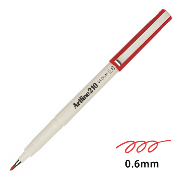 ΜΑΡΚΑΔΟΡΟΣ ARTLINE 210 ΚΟΚΚΙΝΟ ΣΤΡΟΓΓ. ΜΥΤΗ 0,6mm