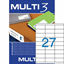 ΕΤΙΚΕΤΕΣ MULTI 3  70X30mm  Π100Φ LASER-INKJET-COPY