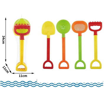 ΦΤΥΑΡΙ ΠΑΡΑΛΙΑΣ ΣΕΤ 4 ΤΕΜΑΧΙΑ ΠΛΑΣΤΙΚΟ 34cm RX789-120 ΔΙΑΦΟΡΑ ΧΡΩΜΑΤΑ ΣΕ ΔΙΧΤΥ