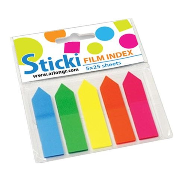 ΣΕΛΙΔΟΔΕΙΚΤΕΣ STICKI ΒΕΛΟΣ 44X12mm 5ΧΡΩΜ.Χ25Φ No7660-02