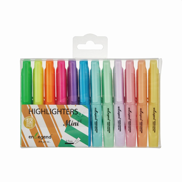 ΥΠΟΓΡΑΜΜΙΣΤΗΣ ENLEGEND ΜΙΝΙ 12 ΧΡΩΜΑΤΑ  PASTEL KAI NEON HL-1012-12