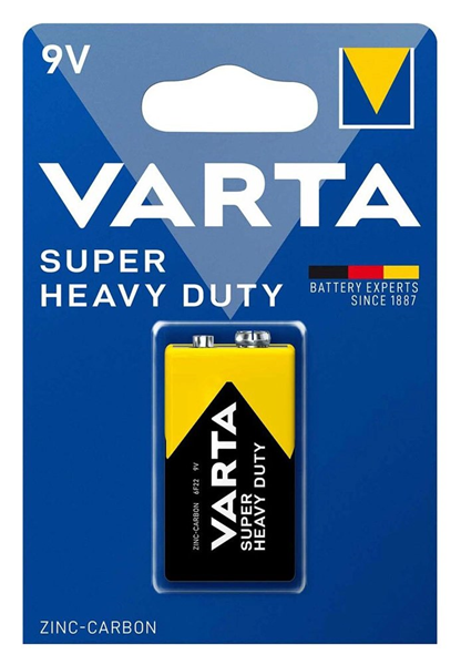 ΜΠΑΤΑΡΙΕΣ VARTA 9V Super Heavy Duty, 9V, 1τμχ 6LR61 6F22