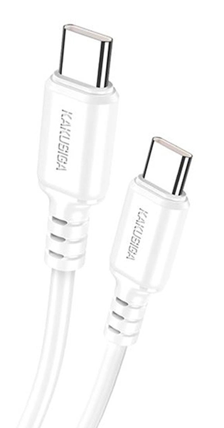 ΚΑΛΩΔΙΟ C-C KAKUSIGA USB-C σε USB-C KSC-982, 60W, 480Mbps, 1m, λευκό