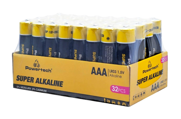 ΜΠΑΤΑΡΙΕΣ POWERTECH 24ΤΕΜ ΑΑΑ PT-302 1,5V SUPER ALKALINE LR03