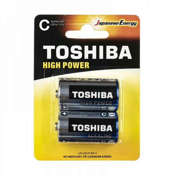 ΜΠΑΤΑΡΙΕΣ TOSHIBA HIGH POWER C LR14 2ΤΕΜ 1.5V ALKALINE Λήξη 2028
