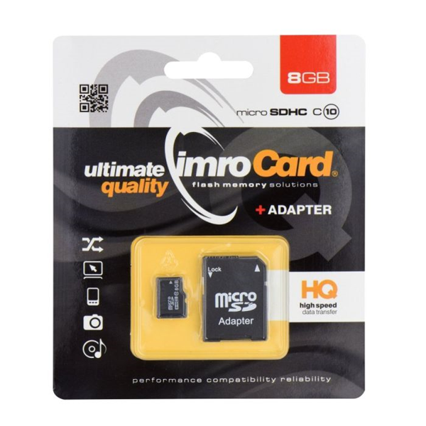 MNHMH MICRO SD Imro micro+ ADAPTER SD 8GB class10 UI