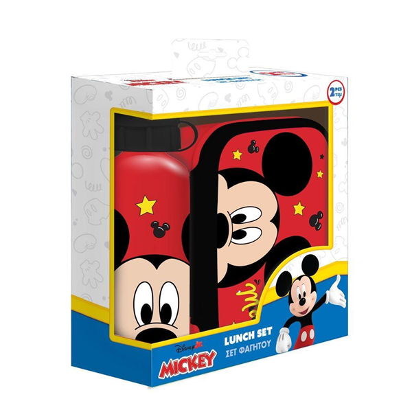 ΣΕΤ ΦΑΓΗΤΟΥ Disney Mickey Mouse ΜΕ ΦΑΓΗΤΟΔΟΧΕΙΟ 800 ML - ΠΑΓΟΥΡΙ ALOYMINIOY 500 ML 000564930