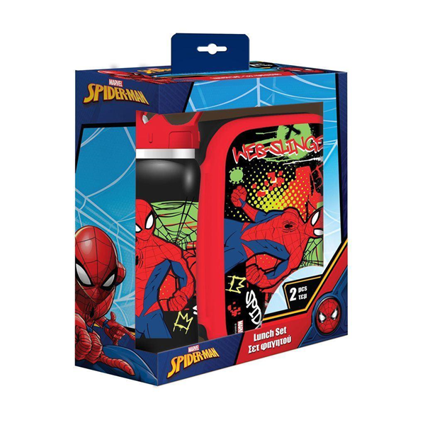 ΣΕΤ ΦΑΓΗΤΟΥ SPIDERMAN ΜΕ ΦΑΓΗΤΟΔΟΧΕΙΟ 800 ML - ΠΑΓΟΥΡΙ INOX 500 ML 000508397