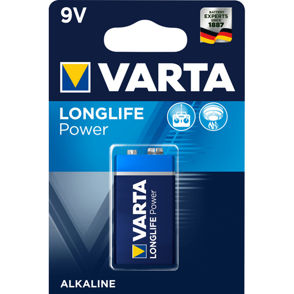 ΜΠΑΤΑΡΙΕΣ VARTA LONG LIFE POWER 9V ALKALINE 1TEM (ΛΗΞΗ ΔΕΚ-2026)